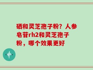 硒和灵芝孢子粉？人参皂苷rh2和灵芝孢子粉，哪个效果更好
