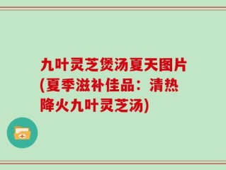 九叶灵芝煲汤夏天图片(夏季滋补佳品：清热降火九叶灵芝汤)