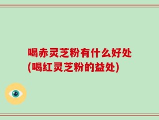 喝赤灵芝粉有什么好处(喝红灵芝粉的益处)