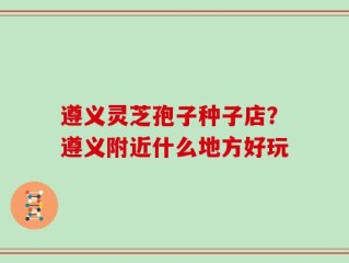 遵义灵芝孢子种子店？遵义附近什么地方好玩
