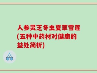 人参灵芝冬虫夏草雪莲(五种中药材对健康的益处简析)