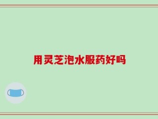 用灵芝泡水服药好吗