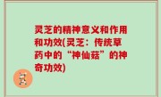 灵芝的精神意义和作用和功效(灵芝：传统草药中的“神仙菇”的神奇功效)