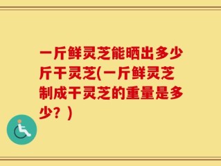一斤鲜灵芝能晒出多少斤干灵芝(一斤鲜灵芝制成干灵芝的重量是多少？)