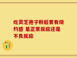 吃灵芝孢子粉后胃有烧灼感 是正常反应还是不良反应