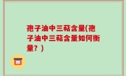 孢子油中三萜含量(孢子油中三萜含量如何衡量？)