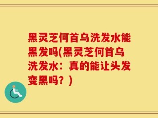 黑灵芝何首乌洗发水能黑发吗(黑灵芝何首乌洗发水：真的能让头发变黑吗？)