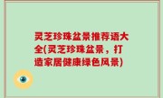 灵芝珍珠盆景推荐语大全(灵芝珍珠盆景，打造家居健康绿色风景)
