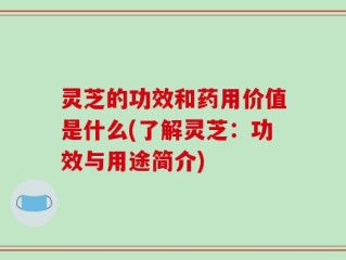 灵芝的功效和药用价值是什么(了解灵芝：功效与用途简介)