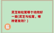 灵芝和松茸哪个功效好一些(灵芝与松茸，哪种更有效？)
