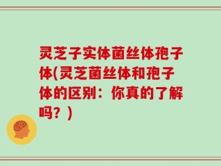 灵芝子实体菌丝体孢子体(灵芝菌丝体和孢子体的区别：你真的了解吗？)