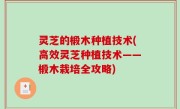 灵芝的椴木种植技术(高效灵芝种植技术——椴木栽培全攻略)