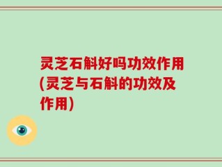 灵芝石斛好吗功效作用(灵芝与石斛的功效及作用)