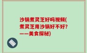 沙锅煮灵芝好吗视频(煮灵芝用沙锅好不好？——美食探秘)