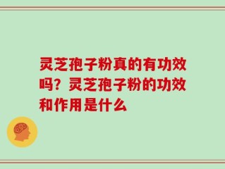 灵芝孢子粉真的有功效吗？灵芝孢子粉的功效和作用是什么