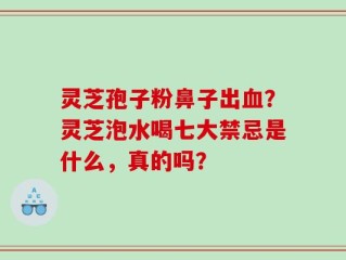灵芝孢子粉鼻子出血？灵芝泡水喝七大禁忌是什么，真的吗？