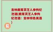 吉林鹿茸灵芝人参枸杞泡酒(鹿茸灵芝人参枸杞泡酒：吉林特色美酒)