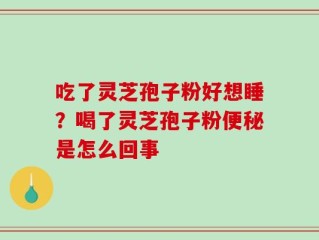 吃了灵芝孢子粉好想睡？喝了灵芝孢子粉便秘是怎么回事