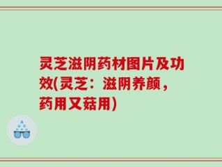 灵芝滋阴药材图片及功效(灵芝：滋阴养颜，药用又菇用)
