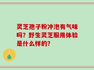 灵芝孢子粉冲泡有气味吗？野生灵芝服用体验是什么样的？