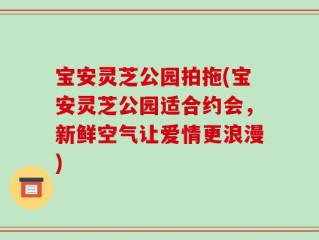 宝安灵芝公园拍拖(宝安灵芝公园适合约会，新鲜空气让爱情更浪漫)