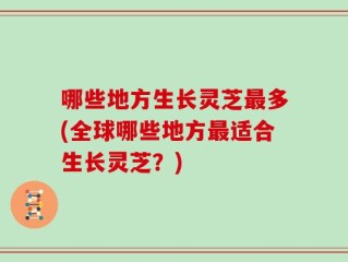 哪些地方生长灵芝最多(全球哪些地方最适合生长灵芝？)