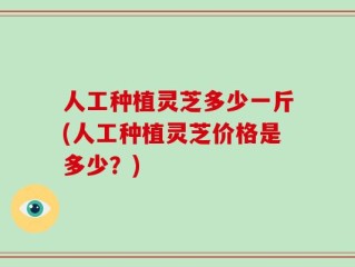 人工种植灵芝多少一斤(人工种植灵芝价格是多少？)