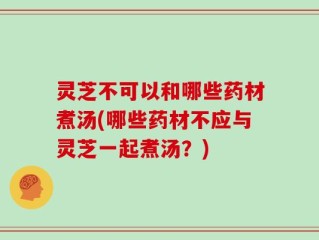 灵芝不可以和哪些药材煮汤(哪些药材不应与灵芝一起煮汤？)
