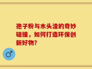 孢子粉与木头渣的奇妙碰撞，如何打造环保创新好物？