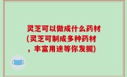 灵芝可以做成什么药材(灵芝可制成多种药材，丰富用途等你发掘)