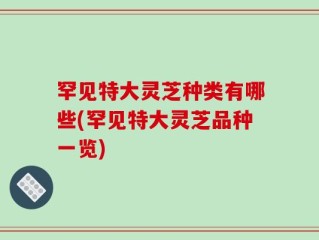 罕见特大灵芝种类有哪些(罕见特大灵芝品种一览)