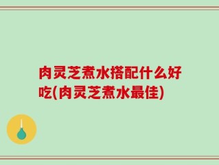 肉灵芝煮水搭配什么好吃(肉灵芝煮水最佳)