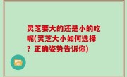灵芝要大的还是小的吃呢(灵芝大小如何选择？正确姿势告诉你)