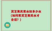 灵芝黄芪煮水放多少水(如何煮灵芝黄芪水才合适？)