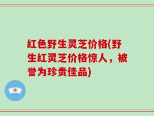 红色野生灵芝价格(野生红灵芝价格惊人，被誉为珍贵佳品)