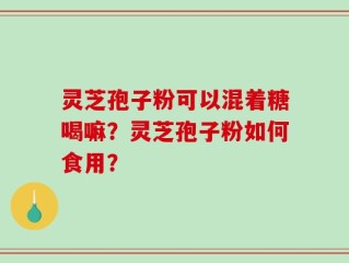 灵芝孢子粉可以混着糖喝嘛？灵芝孢子粉如何食用？