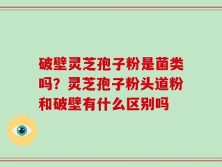 破壁灵芝孢子粉是菌类吗？灵芝孢子粉头道粉和破壁有什么区别吗