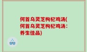 何首乌灵芝枸杞鸡汤(何首乌灵芝枸杞鸡汤：养生佳品)