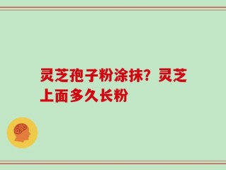 灵芝孢子粉涂抹？灵芝上面多久长粉
