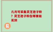几月可采集灵芝孢子粉？灵芝孢子粉在哪里能买到