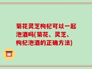 菊花灵芝枸杞可以一起泡酒吗(菊花、灵芝、枸杞泡酒的正确方法)