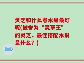 灵芝和什么煮水果最好呢(被誉为“灵草王”的灵芝，最佳搭配水果是什么？)