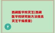 西藏医学院灵芝(西藏医学院研究新方法提高灵芝干燥质量)