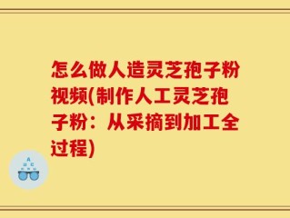 怎么做人造灵芝孢子粉视频(制作人工灵芝孢子粉：从采摘到加工全过程)