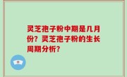 灵芝孢子粉中期是几月份？灵芝孢子粉的生长周期分析？