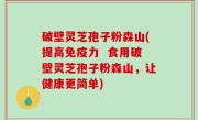 破壁灵芝孢子粉森山(提高免疫力  食用破壁灵芝孢子粉森山，让健康更简单)