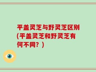 平盖灵芝与野灵芝区别(平盖灵芝和野灵芝有何不同？)