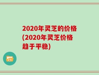 2020年灵芝的价格(2020年灵芝价格趋于平稳)