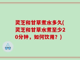 灵芝和甘草煮水多久(灵芝和甘草水煮至少20分钟，如何饮用？)