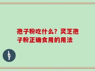 孢子粉吃什么？灵芝孢子粉正确食用的用法
